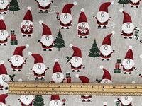 Thumbnail for Jolly Santa Cotton Fabric Red Merry Xmas Print for Home Decor Tablecloths Crafts and Kids Winter Gift