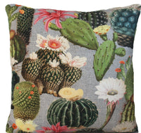 Thumbnail for Cotton Throw Pillow Case Cactus Cushion Cover Green Sofa Décor Pink Blossom Floral Couch Decore16