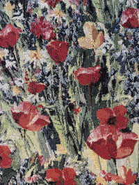Thumbnail for Poppy Fields Fabric by the Meter Vibrant Floral Elegance