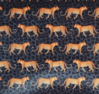 Thumbnail for Jungle Upholstery Fabric by Meter Leopard Sewing Material Animal Print Velvet