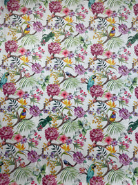 Thumbnail for Paradise Blooms: Velvet Fabric by the Meter