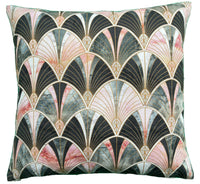Thumbnail for Grey Pink Salmon Grey Marble Arch Cotton Cushion Cover Geometric Bow Graphical