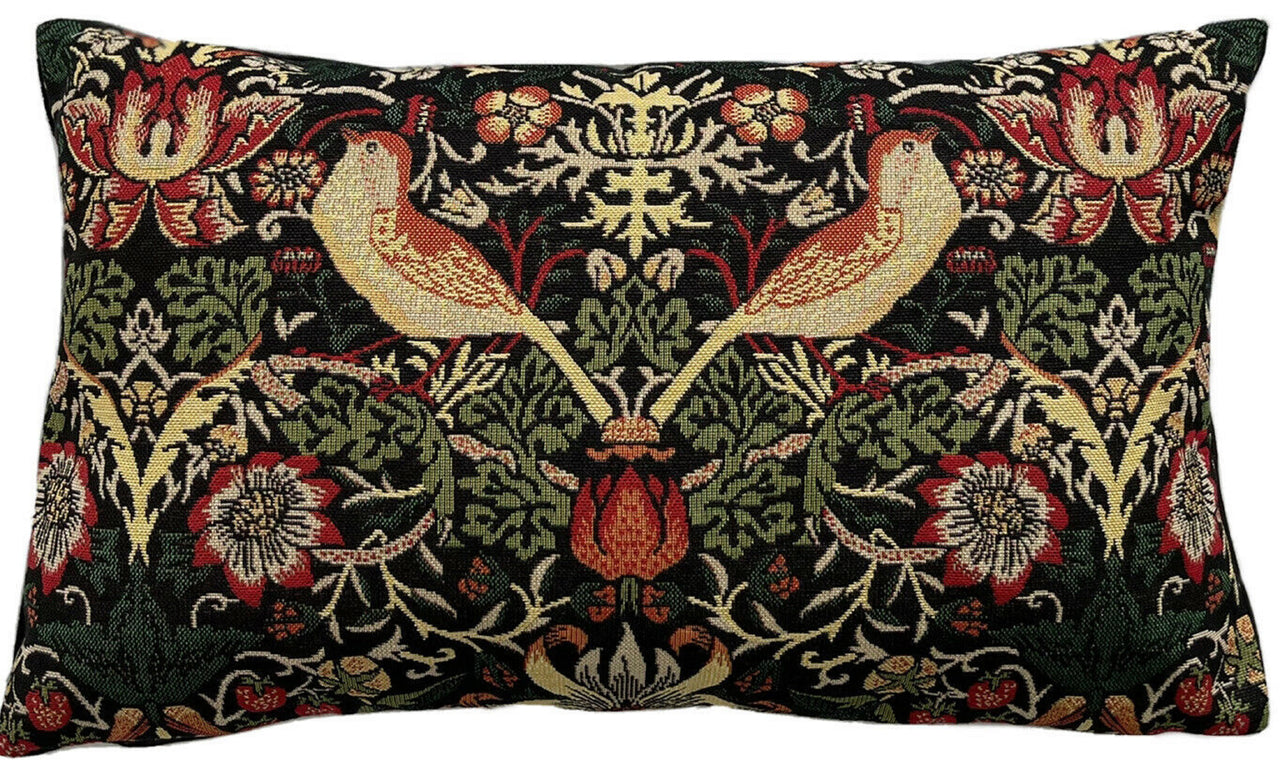William Morris Traditional Cushion Cover Strawberry Thief tapestry Floral Throw Pillow Case